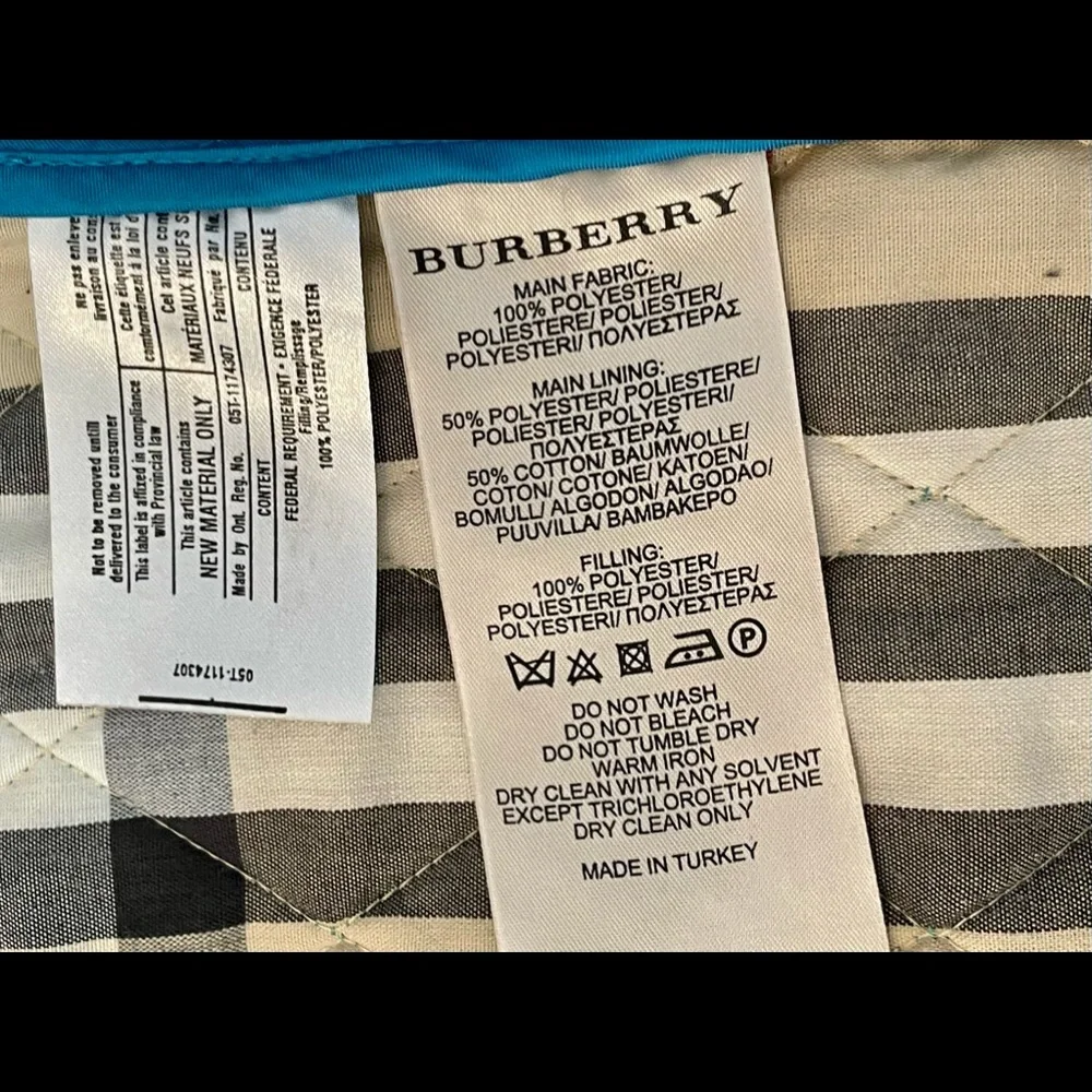 BURBERRY Brit Authentic quilted teal blue jacket. Excellent condition- - Picture 6 of 7